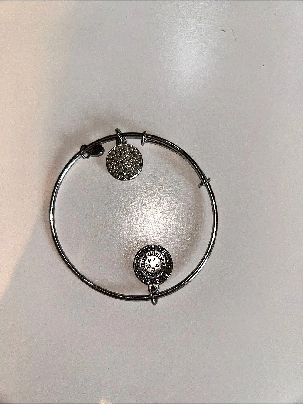 Chrysalis Good Fortune Expandable Bangle Bracelet Silver